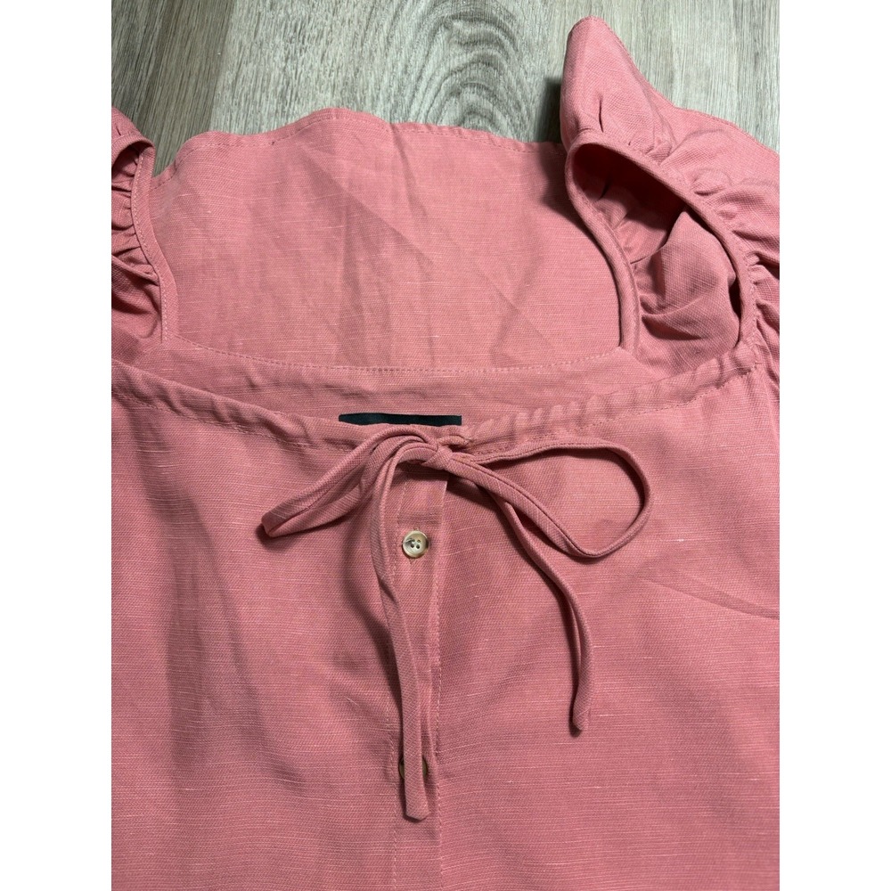 Hatch Dusty Rose Ruffle-Shoulder Midi Dress - Picture 11 of 11